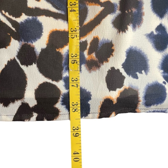 Ann Taylor 97% Silk Watercolor Animal Print Sleeveless Sheath Dress Size 10 - Picture 9 of 9